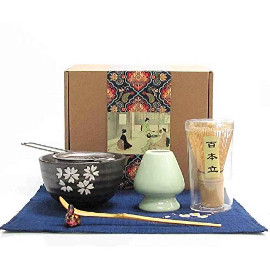 Japanese Matcha Tea Set - 7 Piece Bamboo & Ceramic Kit