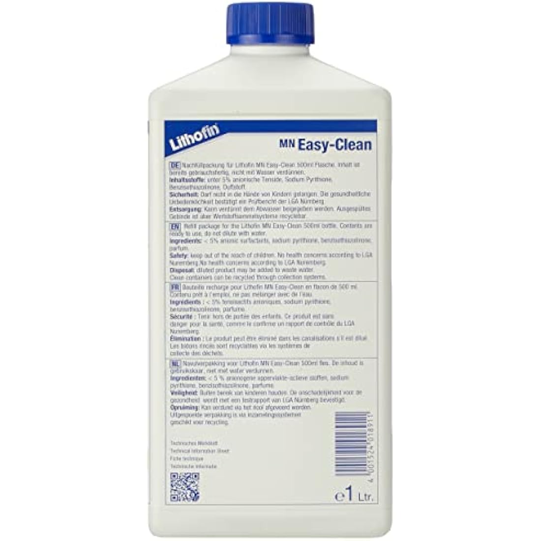 Lithofin MN Easy-Clean 1L | Mild Alkaline Natural Stone Surface Cleaner