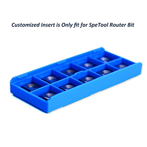 SpeTool 12mm Square Carbide Inserts for Router Bits - 10 Pack