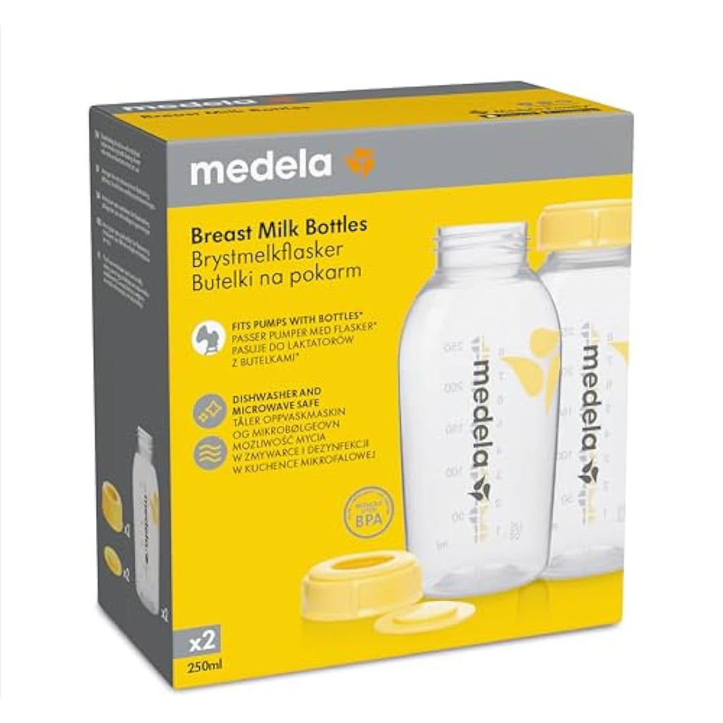 Medela Breast Milk Storage Bottles – BPA-Free – 250 ml, 2 Pack