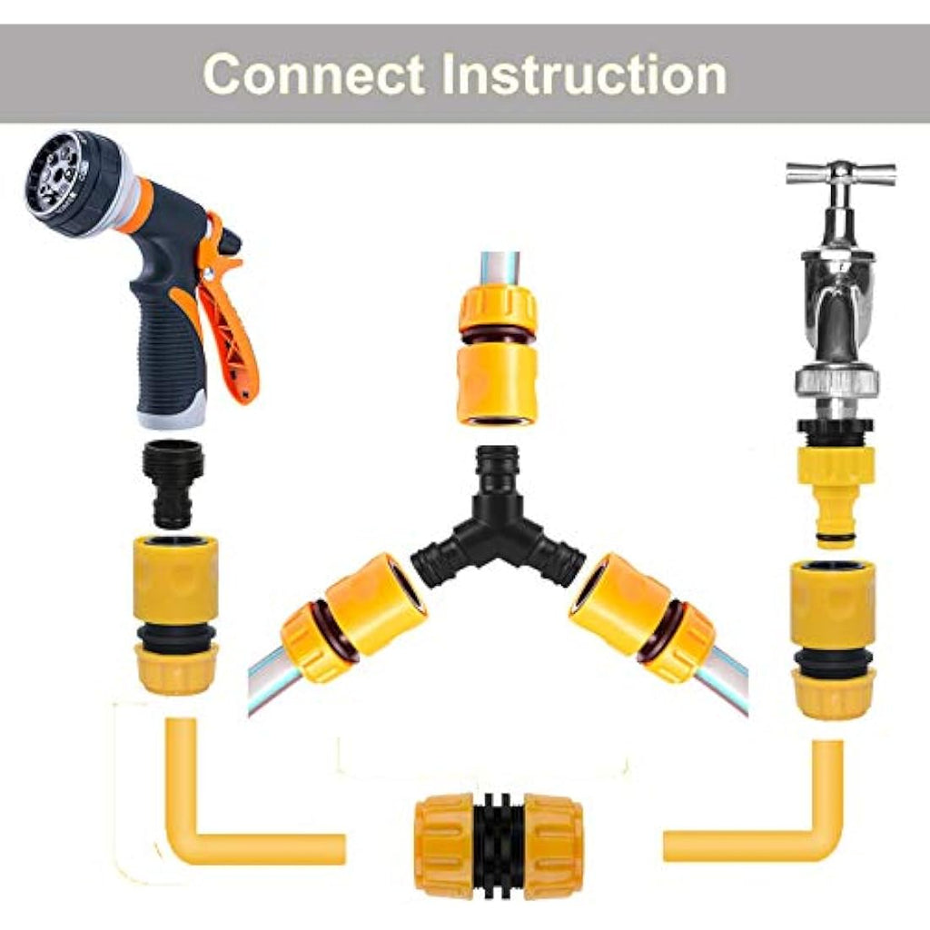 BABADU 20-Pack Garden Hose Connector Kit – Quick Connect Fittings Set