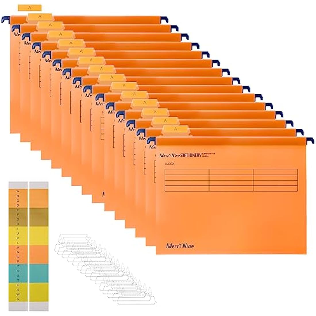 Foolscap Suspension Files – 15 Pack Poly Hanging Folders, Orange