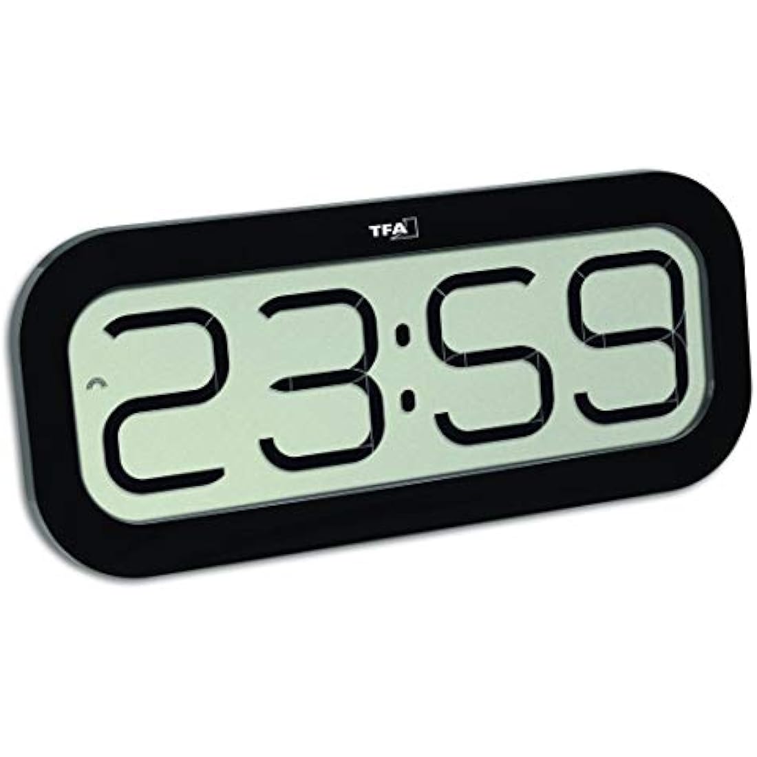TFA Dostmann Radio Controlled Clock – 5 Alarm Sounds – Black 60.4514