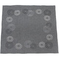 Jolof Store Grey Polyester Table Runner – Embroidered Circle Motifs
