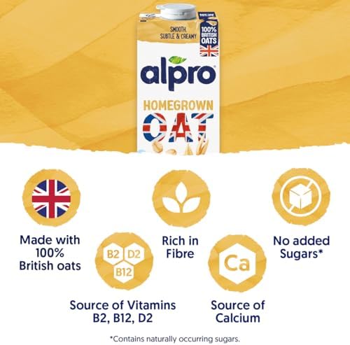 Alpro Oat Drink - Plant-Based Dairy Free Milk Alternative - 1L (Pack of 8)