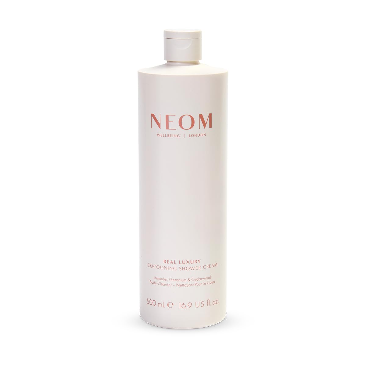 NEOM Real Luxury Cocooning Shower Cream - 500ml Natural Lavender & Cedarwood