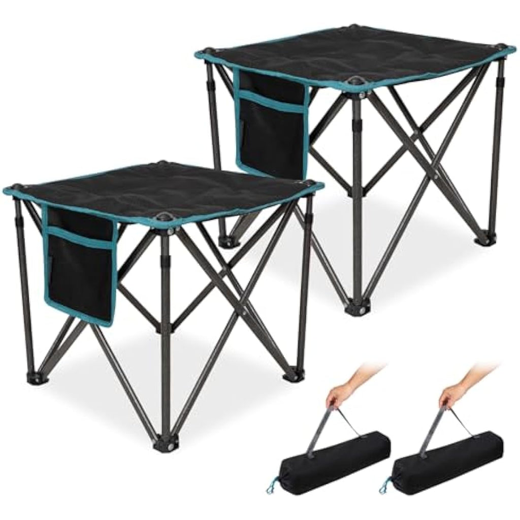FUNDANGO 2-Pack Heavy Duty Padded Camping Stool | 400 Lbs Folding Seat