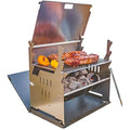 FENNEK Portable Charcoal Grill – Stainless Steel Outdoor Picnic BBQ