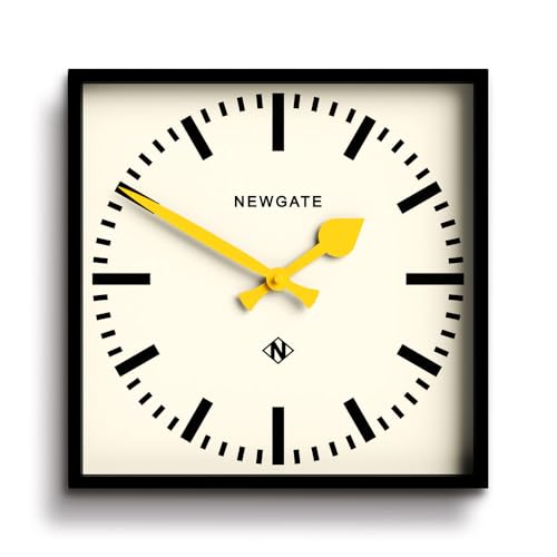 Newgate Number Five Square Railway Wall Clock | Silent Quartz Movement