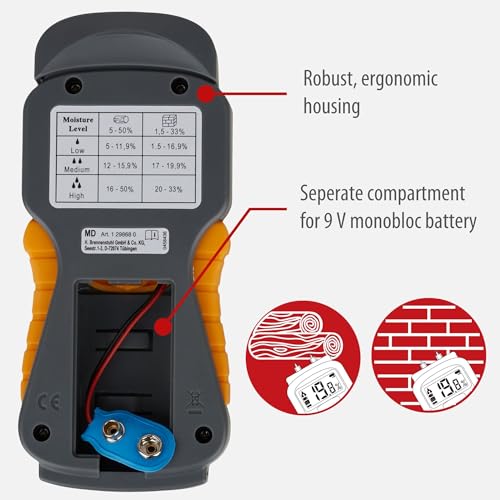 Brennenstuhl Moisture Detector MD | Digital Meter for Wood & Buildings