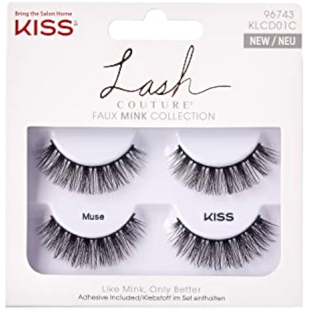 KISS Lash Couture Faux Mink False Lashes – Muse Double Pack (2 Pairs)