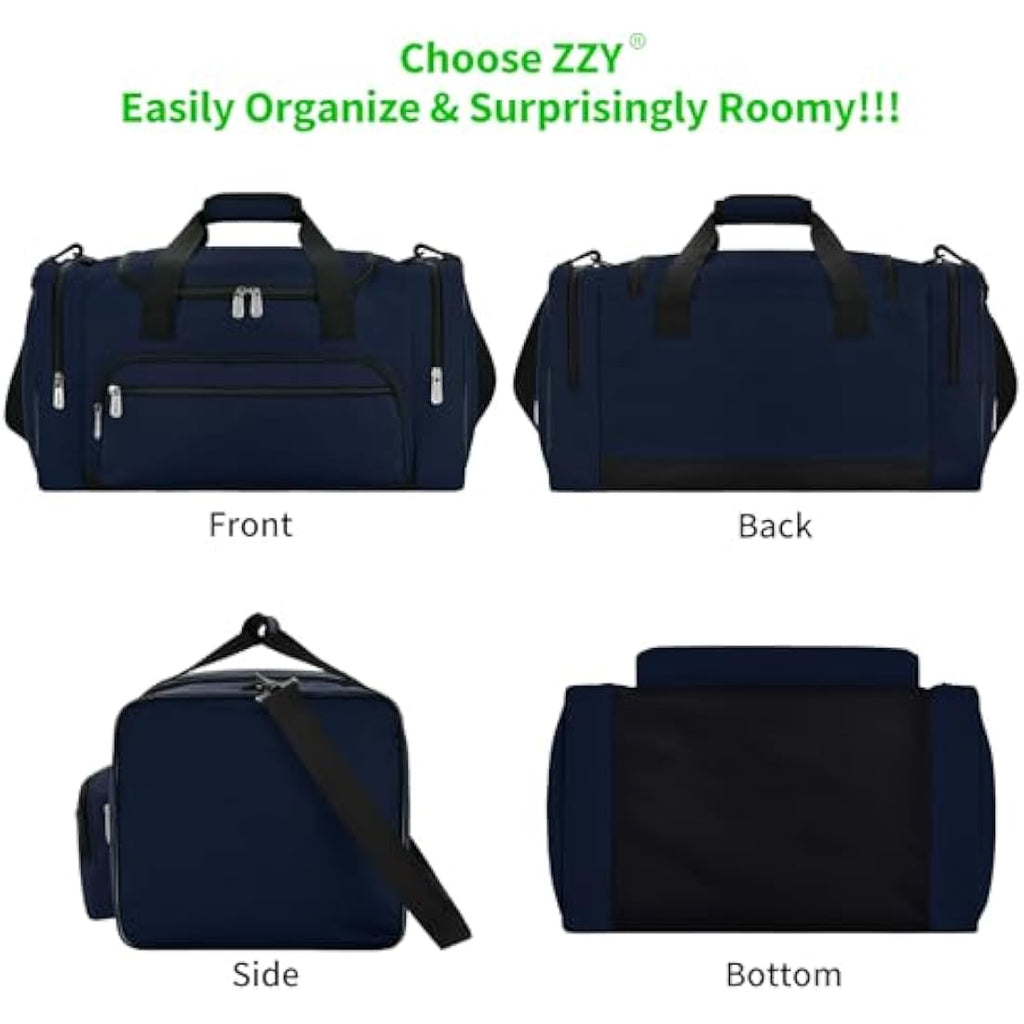 Jolof Store Sport Gym Duffel Bag | 40L Navy Blue Weekender Holdall