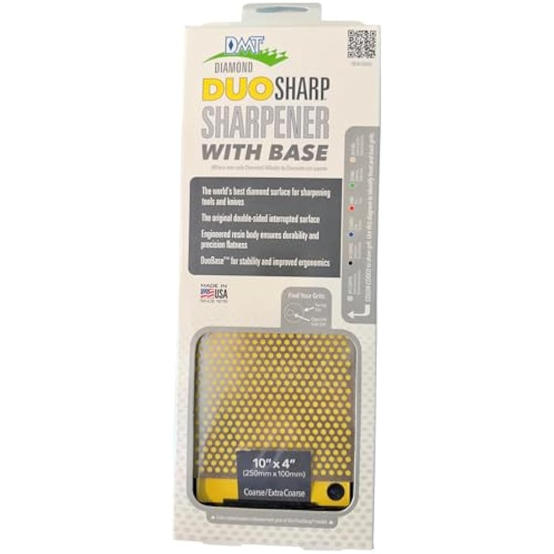DMT 10-Inch DuoSharp Bench Stone | Coarse/Extra-Coarse Diamond Sharpener
