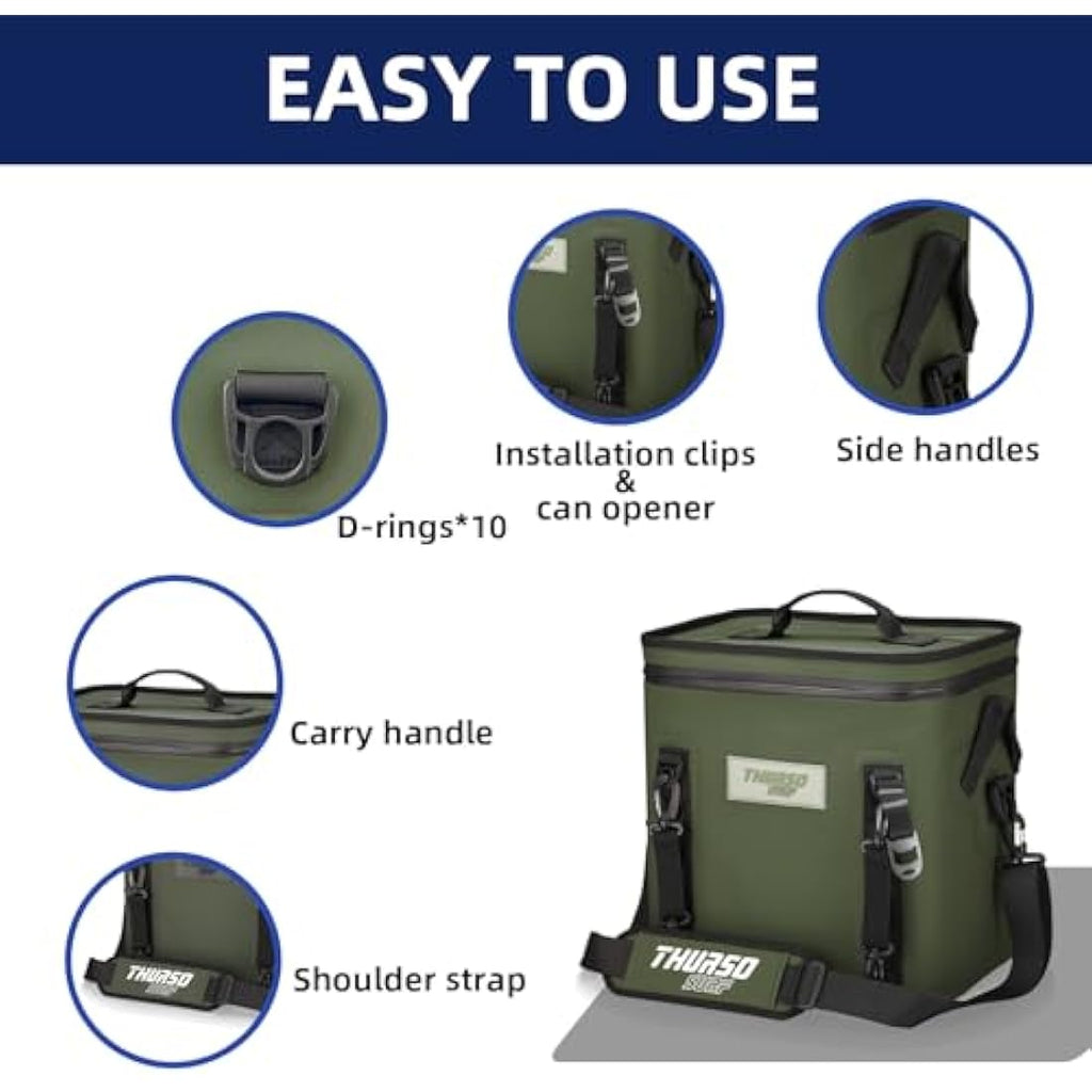 THURSO SURF 24 Can Soft Cooler Bag – 48hr Insulated Floating Ice Chest
