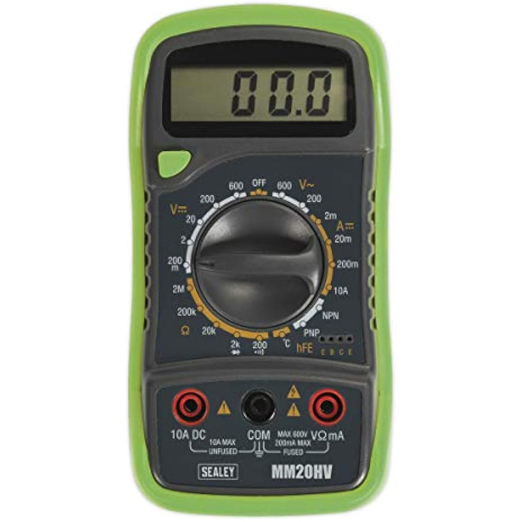 Sealey MM20HV Digital Multimeter | 8 Function with Thermocouple Hi-Vis