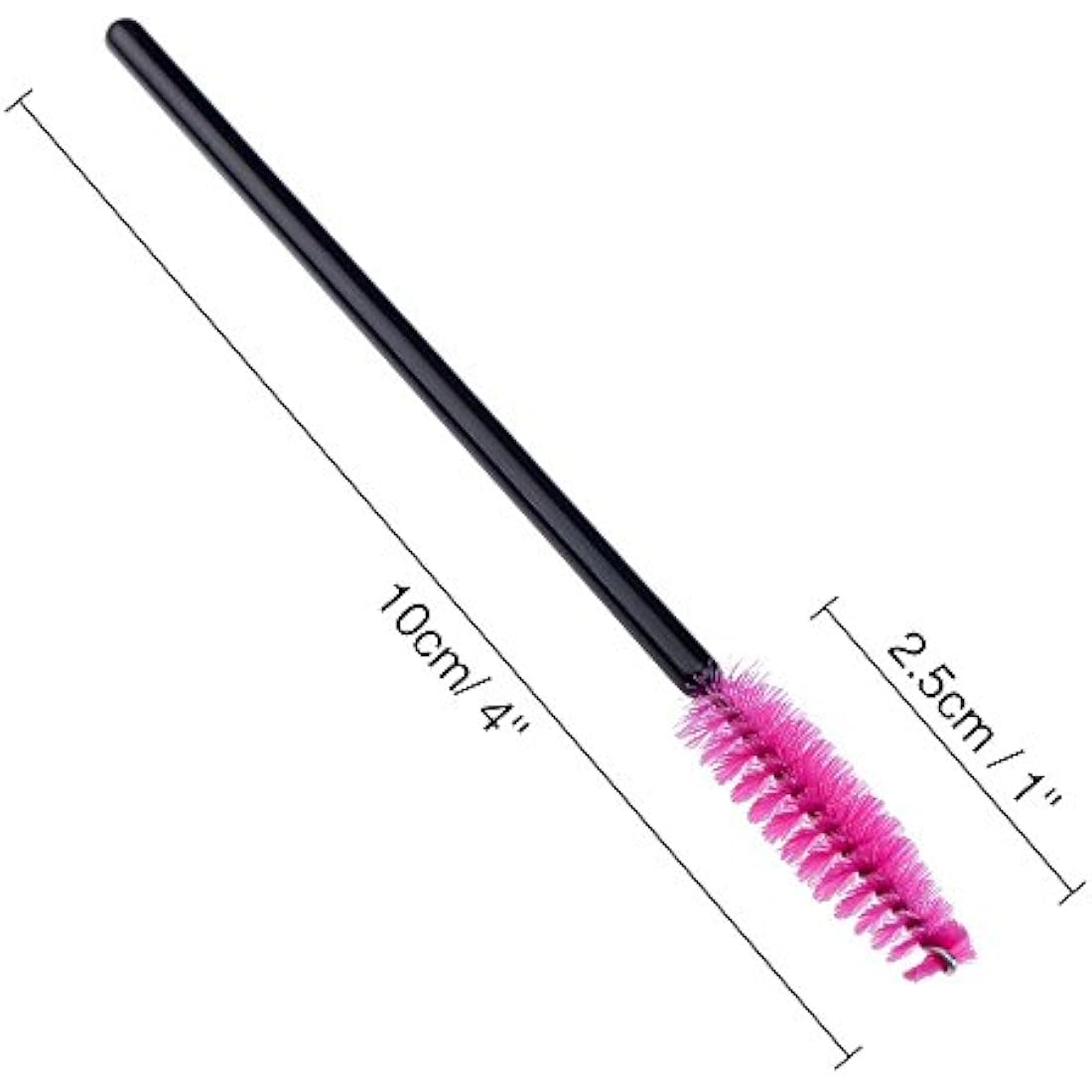 G2PLUS 100 PCS Rose Disposable Mascara Wands | Eyelash Spoolie Brushes