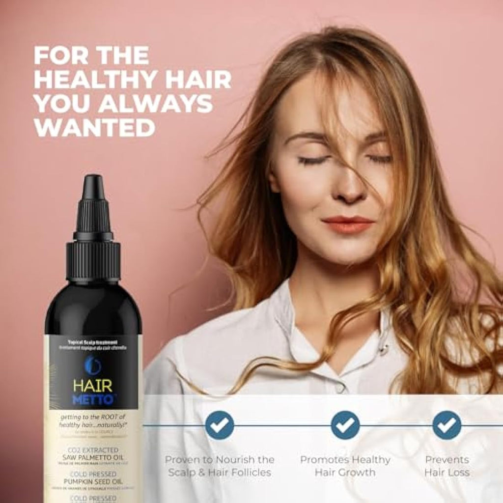 HAIRMETTO Saw Palmetto & Pumpkin Seed Oil Hair Growth Scalp Treatment