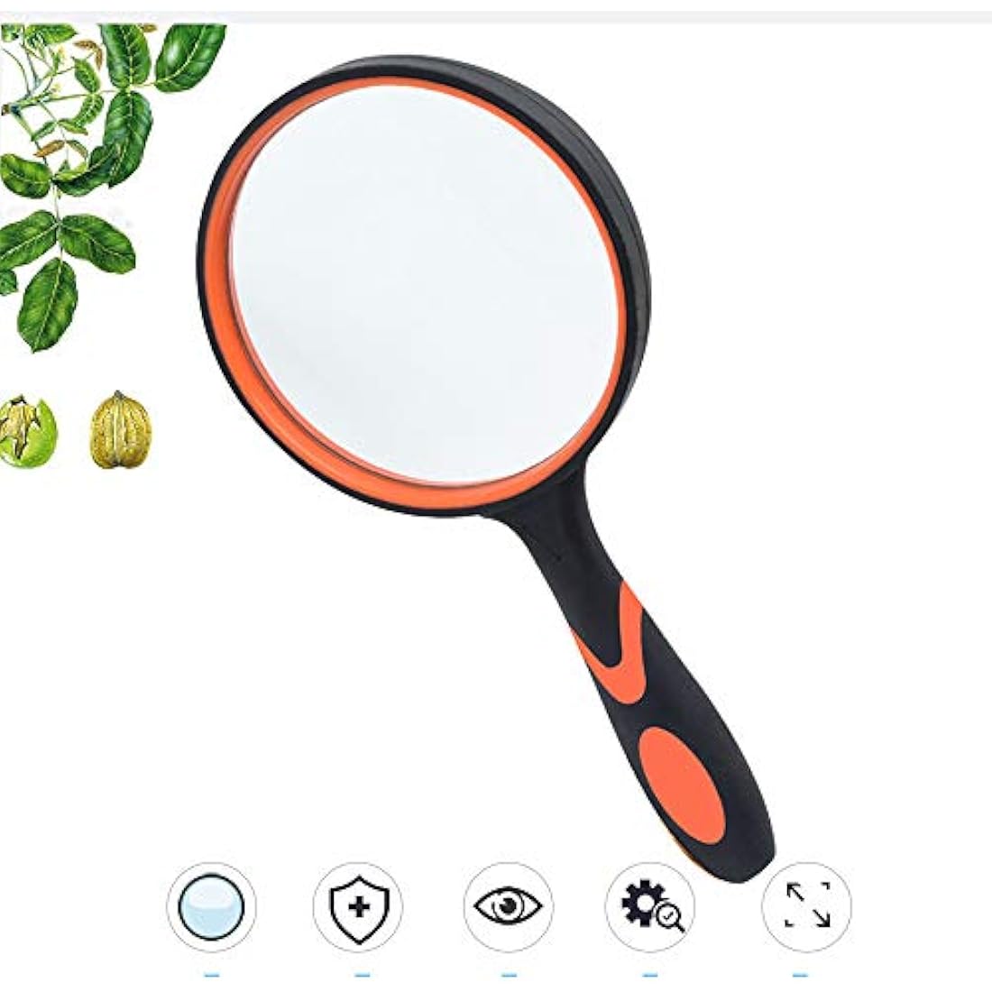 10X Handheld Magnifying Glass – 75mm Shatterproof Reading Lens