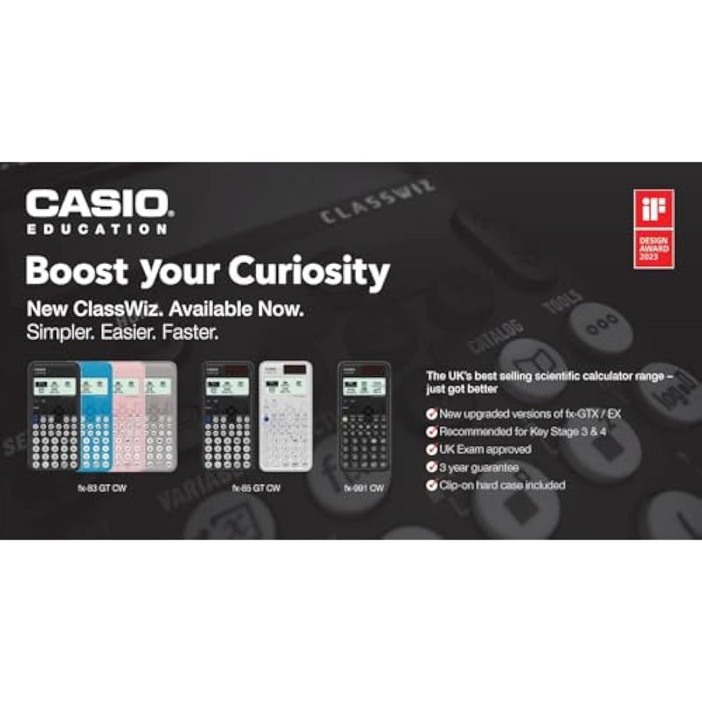 Casio fx-83GTCW Scientific Calculator - Black GCSE Exam Approved
