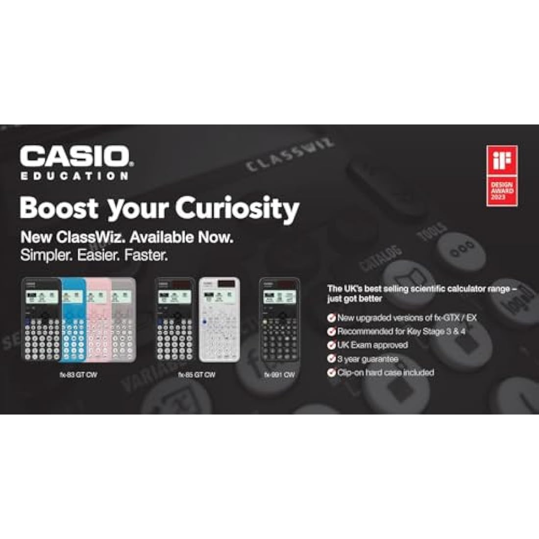 Casio fx-83GTCW Scientific Calculator - Black GCSE Exam Approved