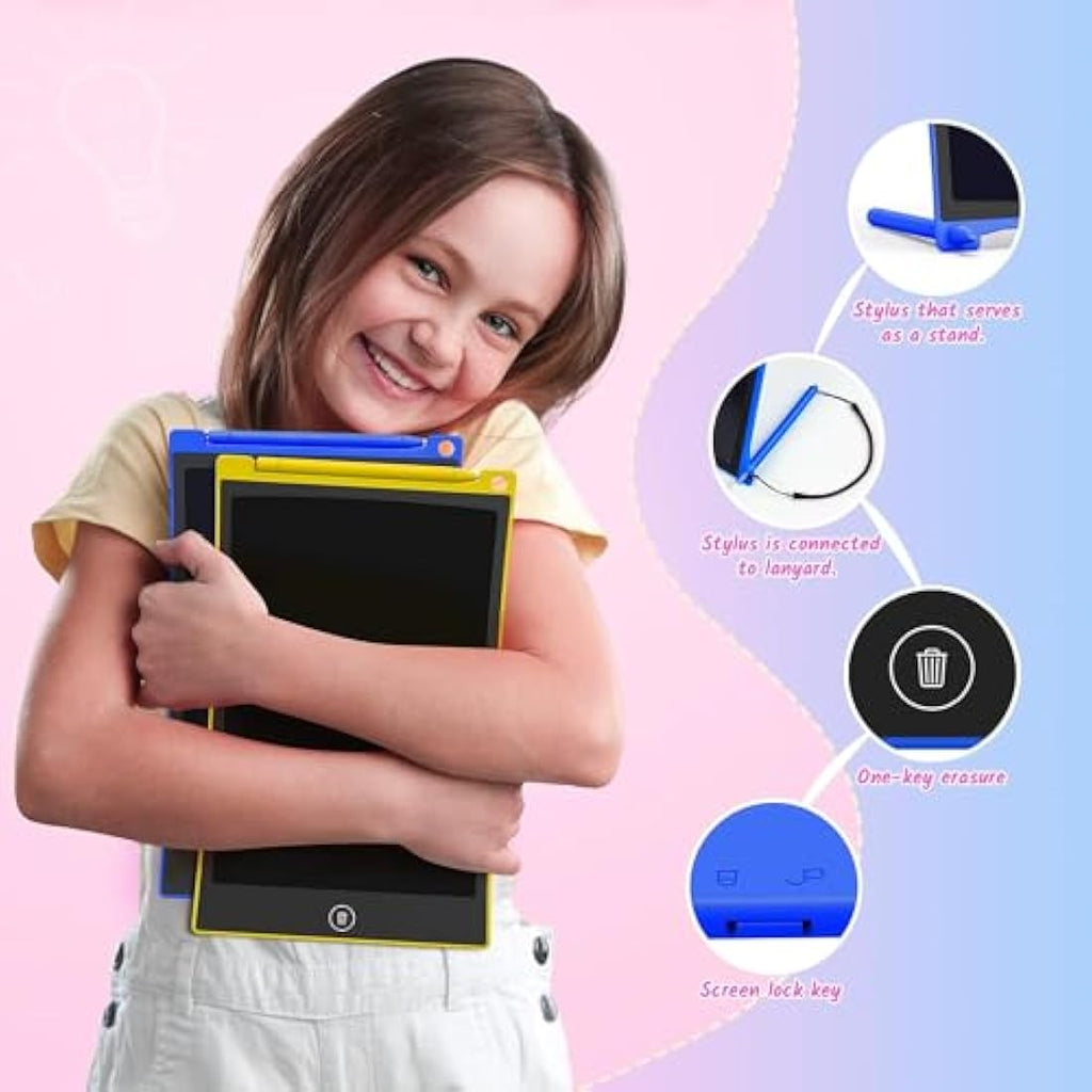 TECJOE 10 Inch LCD Writing Tablet 2-Pack | Colorful Doodle Board for Kids