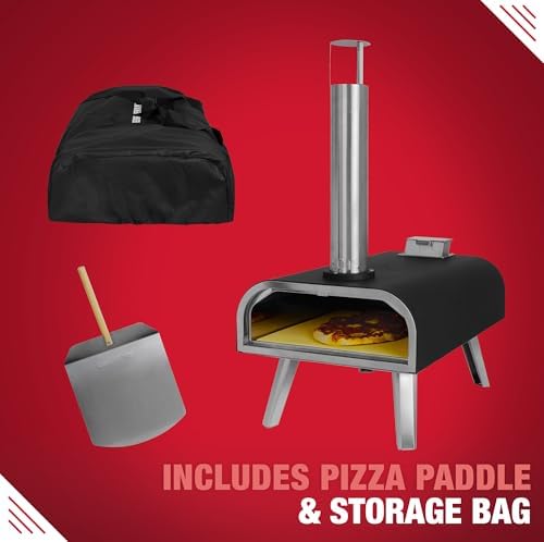 George Foreman 16 Inch Wood Fired Pizza Oven | Portable BBQ Smoker & Bag