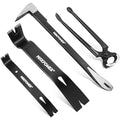 MAXPOWER 4-Piece Pry Bar and Nail Puller Set | Demolition Tool Kit