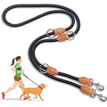 Hands Free Dog Lead – 7ft Nylon Training Leash, Black