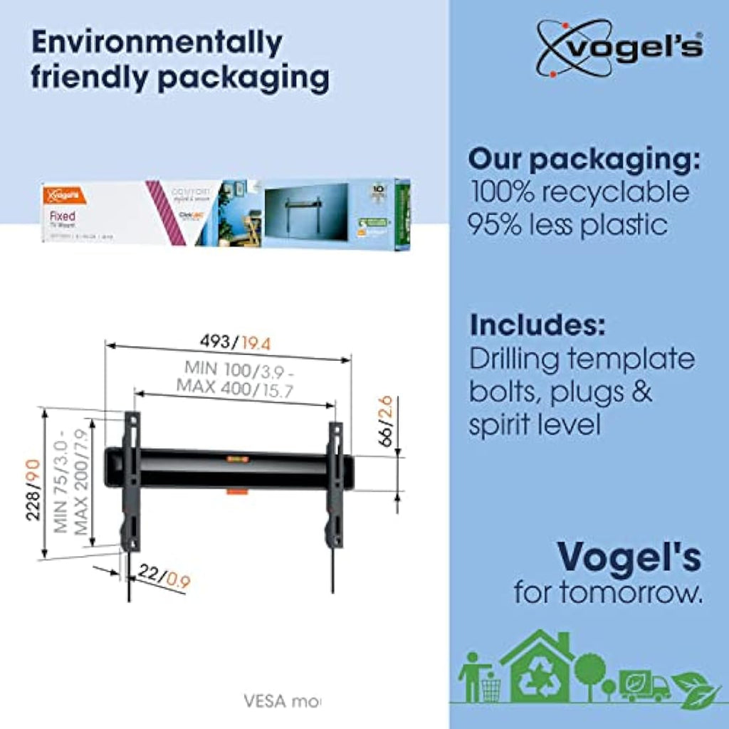 Vogel's TVM 3405SP Flat OLED TV Wall Mount | 32-77 inch | VESA 400x200