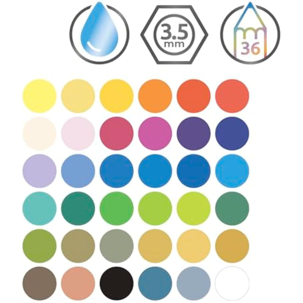 Derwent Watercolour Pencils – Professional Set of 36 for Blending