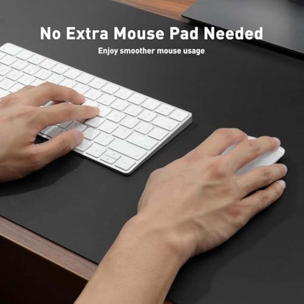 PU Leather Desk Pad – Waterproof Non-Slip Office Mat, Black