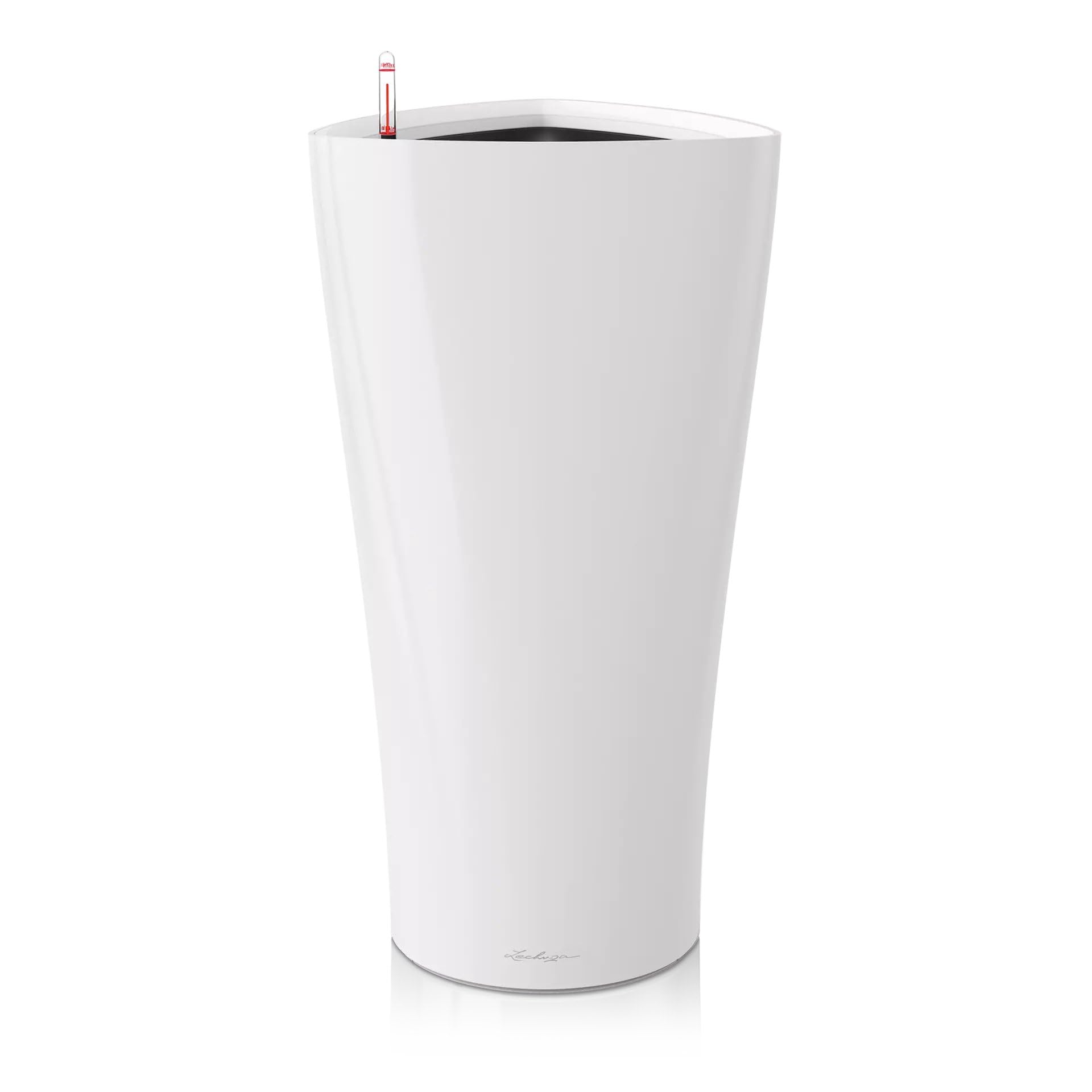 Lechuza Delta 30 Self-Watering Tall Planter | White High-Gloss 56cm