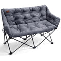 Ever Advanced Double Camping Chair | 6cm Padded 2 Seater Folding Sofa