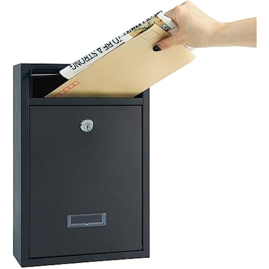 RYZAN Wall Mounted Steel Mailbox – Modern Weatherproof Lockable Postbox