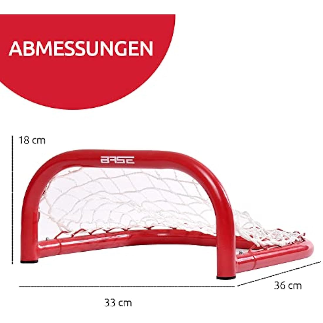 Base Skill Tor 12' Street Hockey Goal - Durable Steel Frame Red