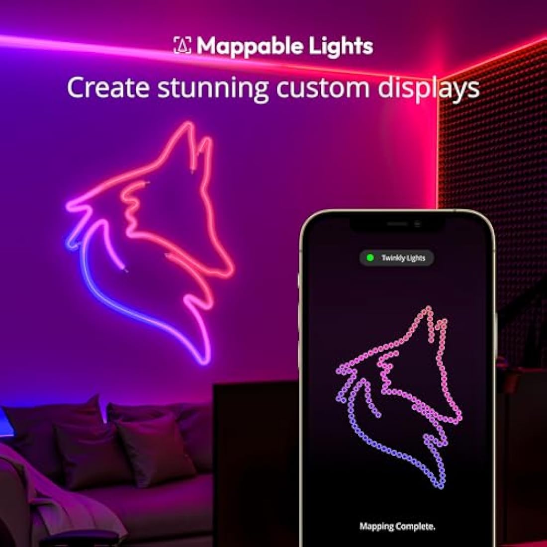 Twinkly Flex 3m RGB LED Strip – Flexible Smart Tube for Gaming & Decor