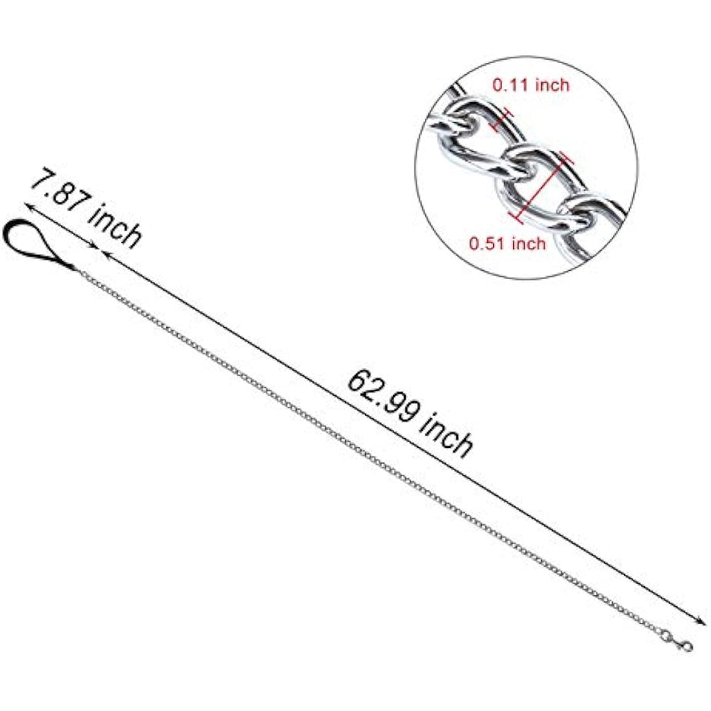 Filhome Chew Proof Metal Dog Leash | Heavy Duty Chain with Padded Handle