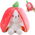 Reversible Easter Bunny Plush – 25cm Carrot Strawberry Toy