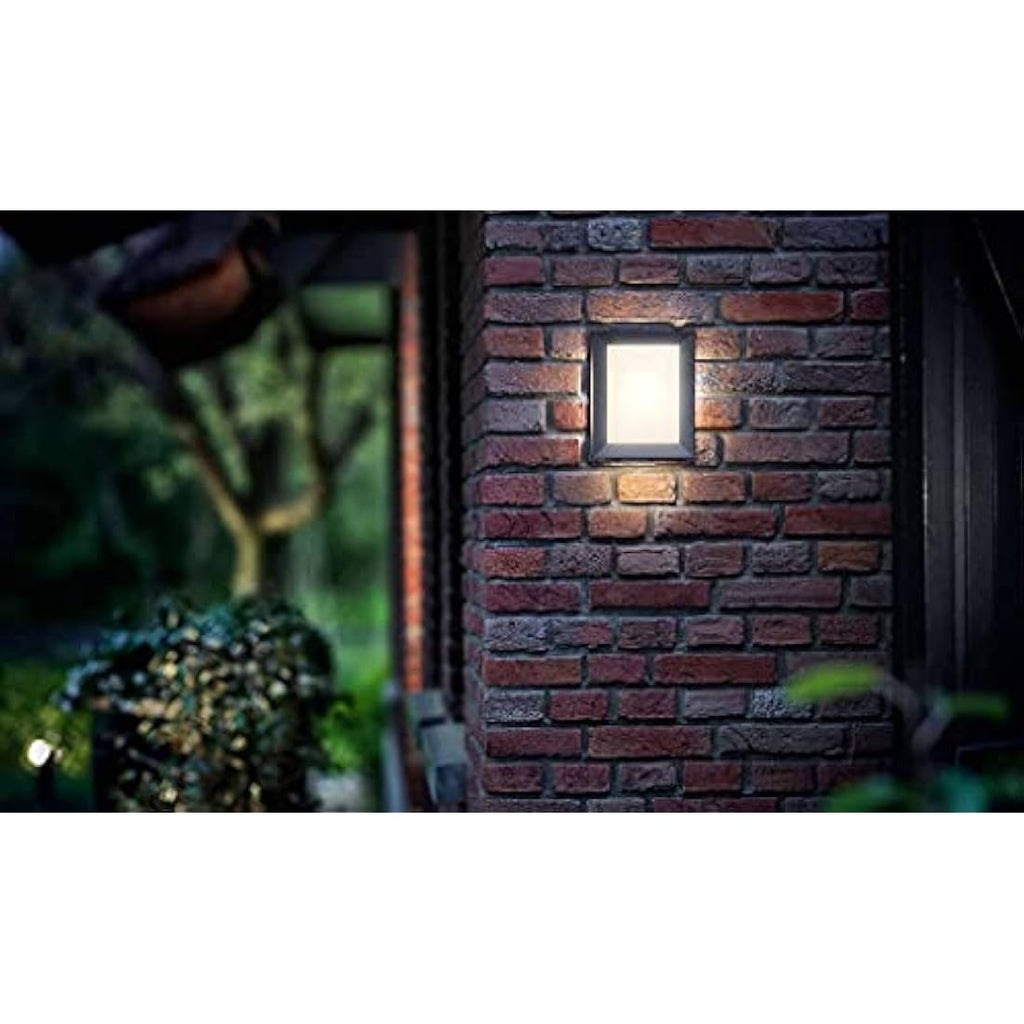 Philips Karp LED Outdoor Wall Light | Anthracite Grey IP44 Weatherproof