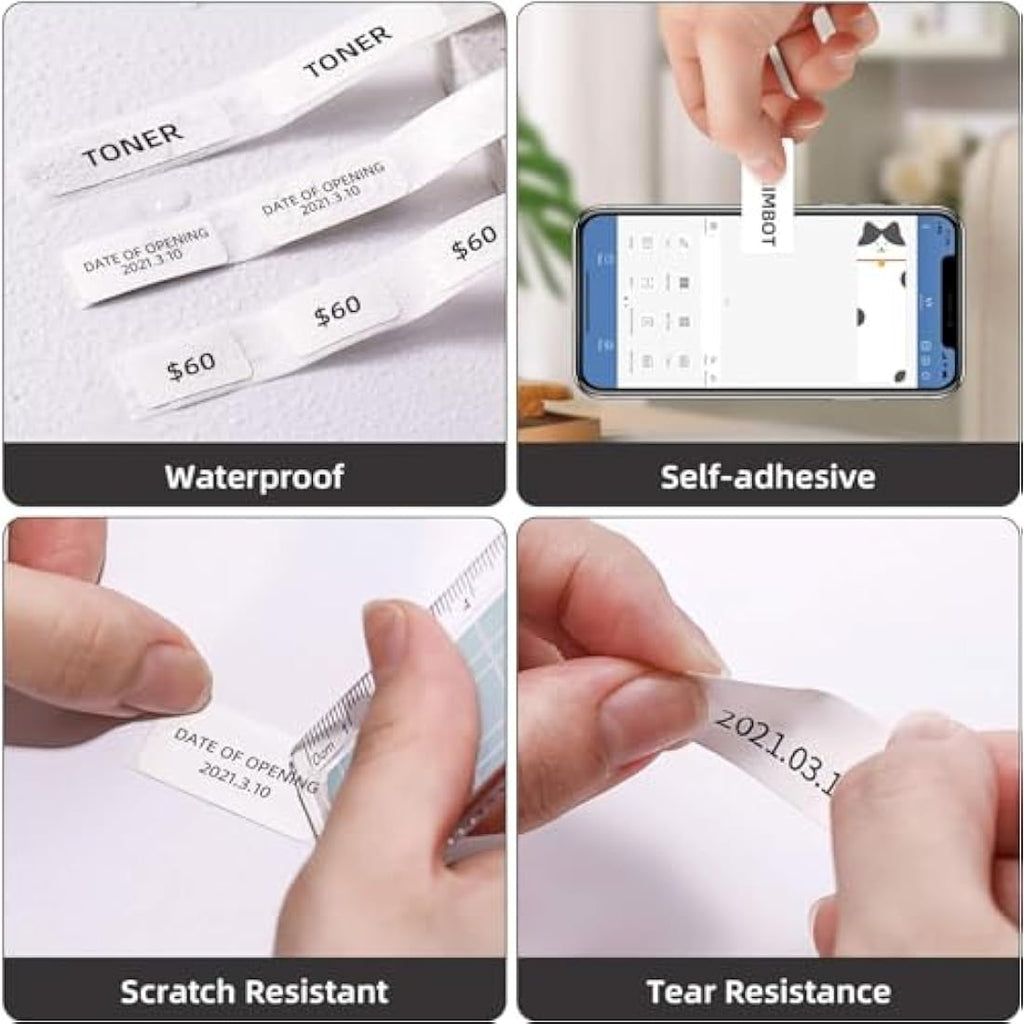 NIIMBOT D11 D110 D101 Thermal Label Tape | White 12x75mm Stickers
