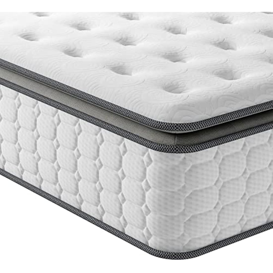 Vesgantti Small Single Hybrid Mattress | 10.6 Inch Pillow Top Pocket Sprung
