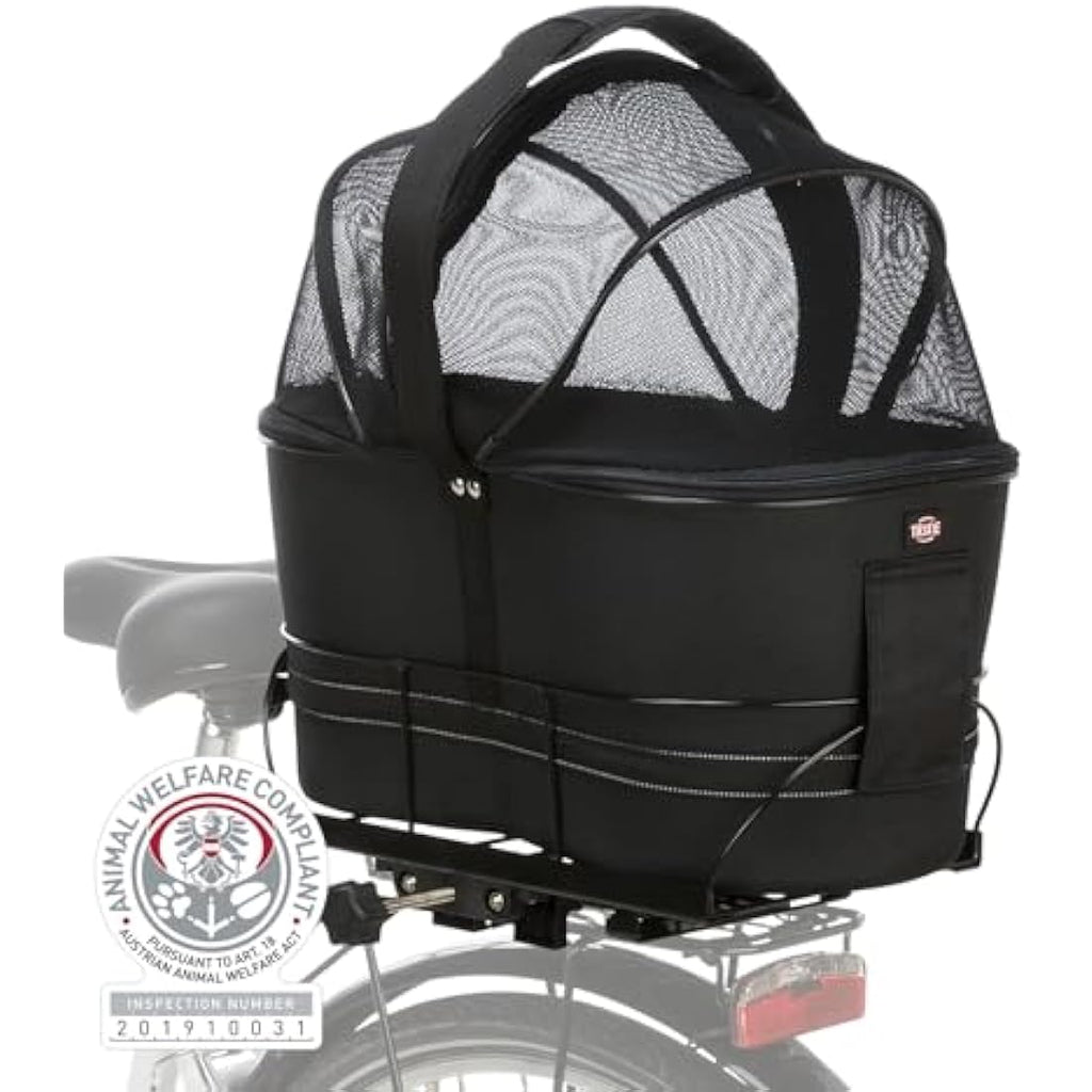 Trixie Detachable Bicycle Pet Carrier Bag - Black, 48x29x42cm