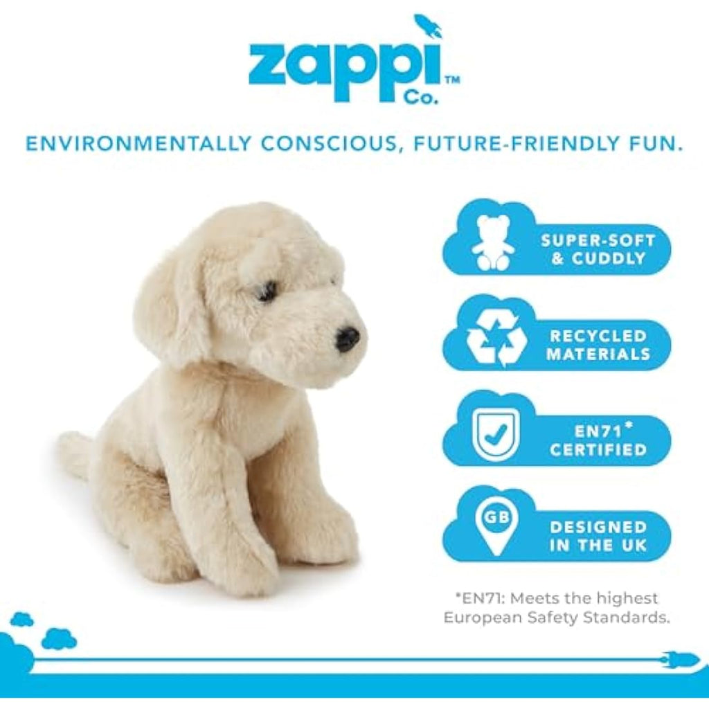 Zappi Co Labrador Plush Toy – 25cm Eco-Friendly Stuffed Dog Animal
