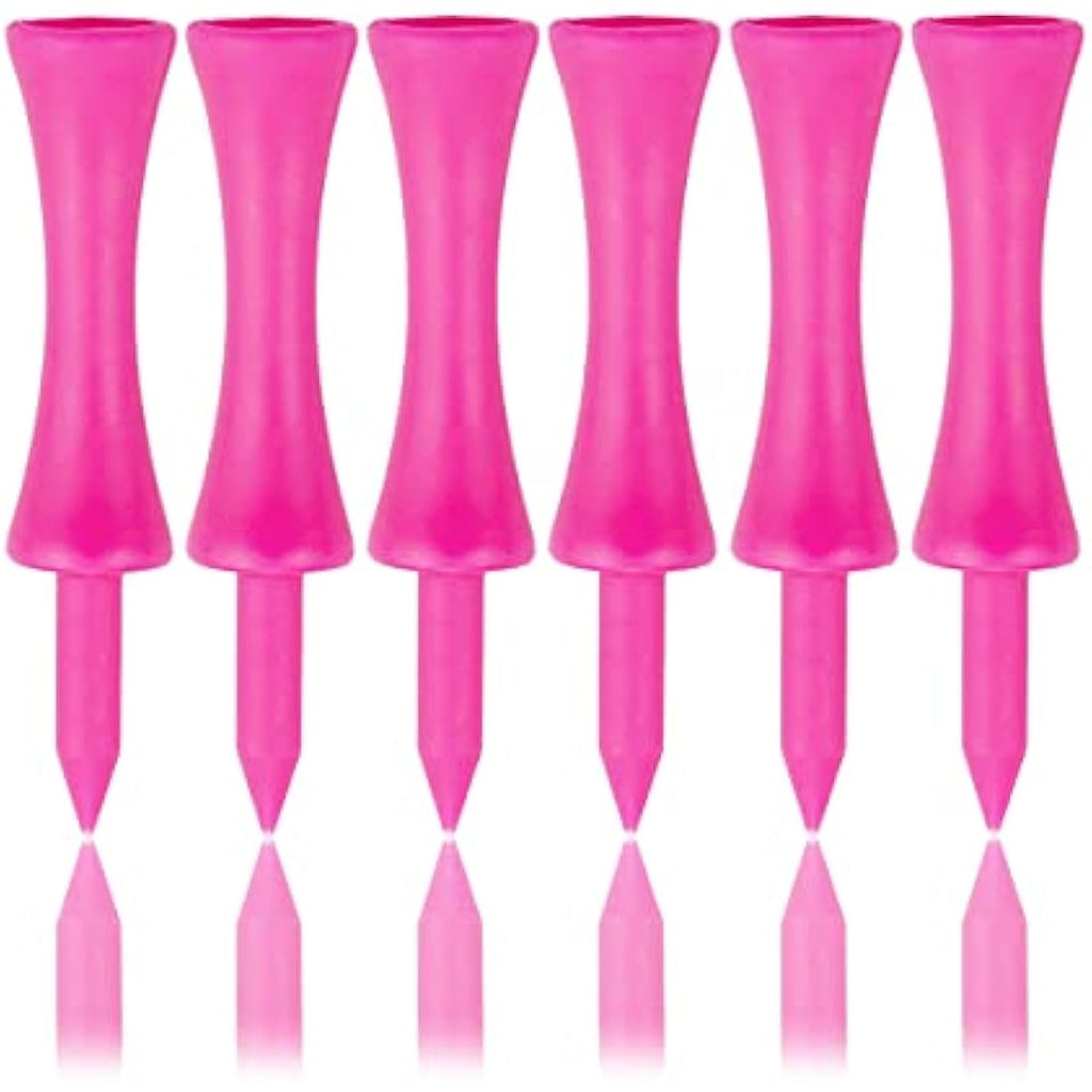 Zivisk Plastic Castle Golf Tees – 57mm Pink Durable Step Tees (100 Pack)