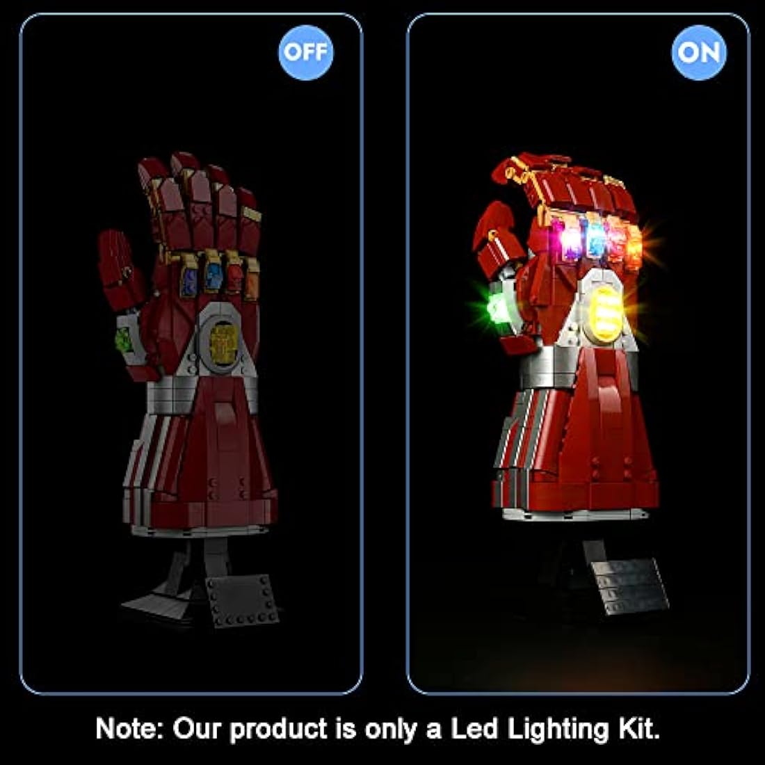 Jolof Store LED Light Kit for Lego Marvel Nano Gauntlet 76223
