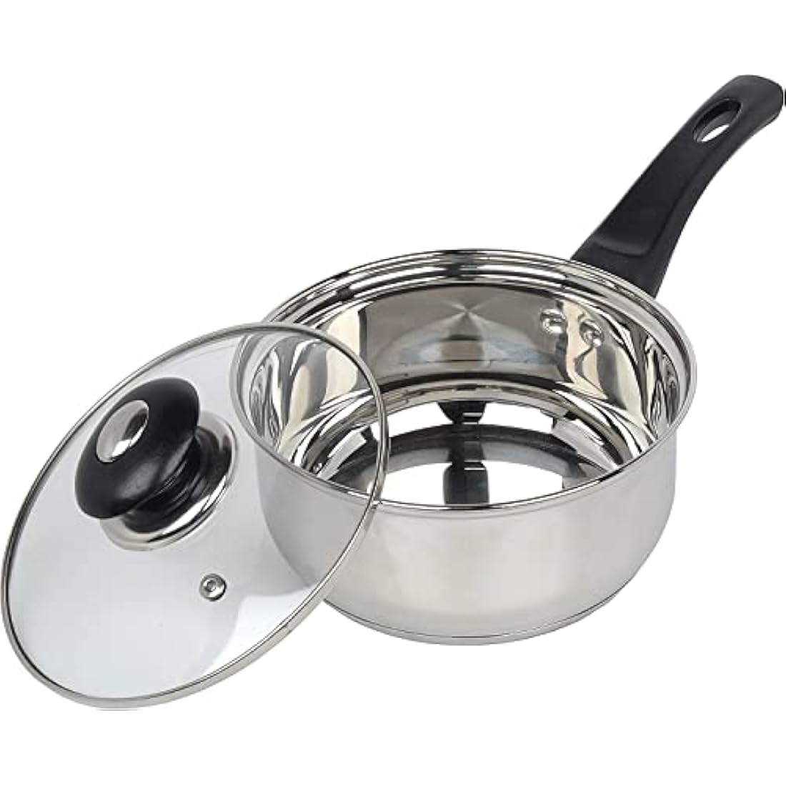 Supreme Vision 3pc Stainless Steel Saucepan Set with Glass Lids