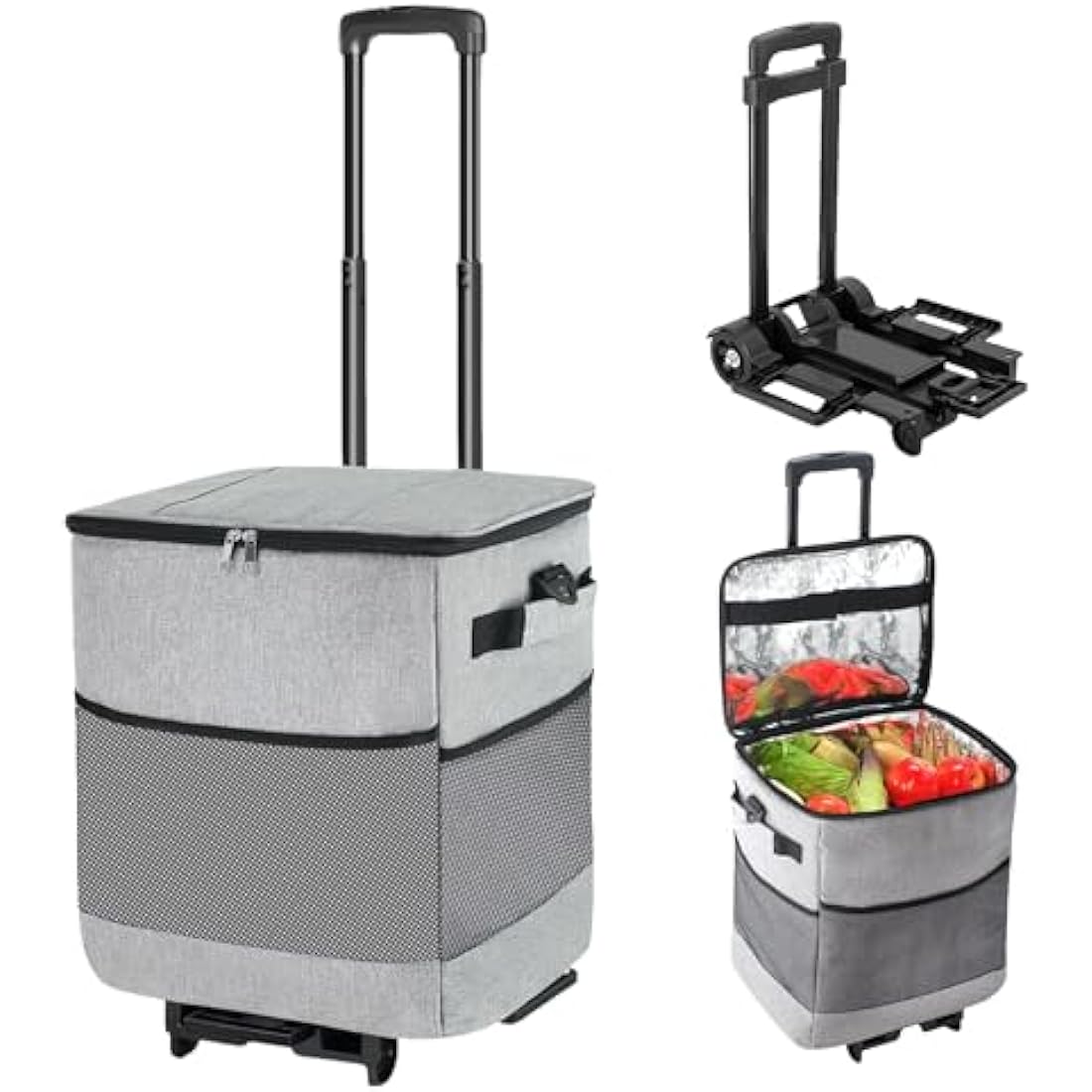 60-Can Rolling Cooler – 40L Insulated Leakproof Bag