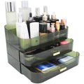 Makeup Organizer – Stackable 2-Drawer Cosmetic Storage, Green