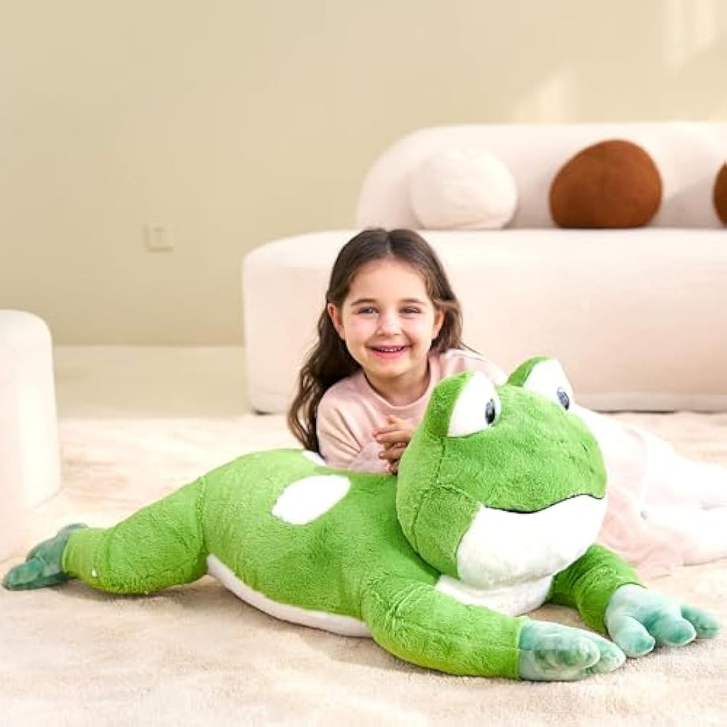 IKASA Giant Frog Stuffed Animal – 78cm Large Kawaii Plush Toy Pillow