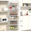TOPWE 6-Tier Over Door Pantry Organizer – Adjustable Metal Spice Rack